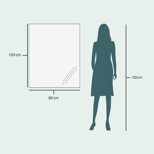 Rectangular mirror with LED lights (80x100 cm)