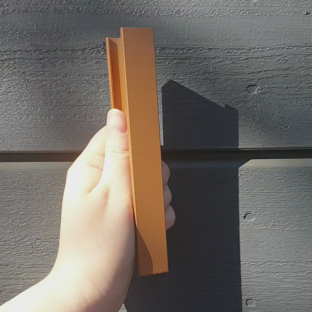 Load video: Slimline Full-Length Mirror With Copper Frame (110x210cm)