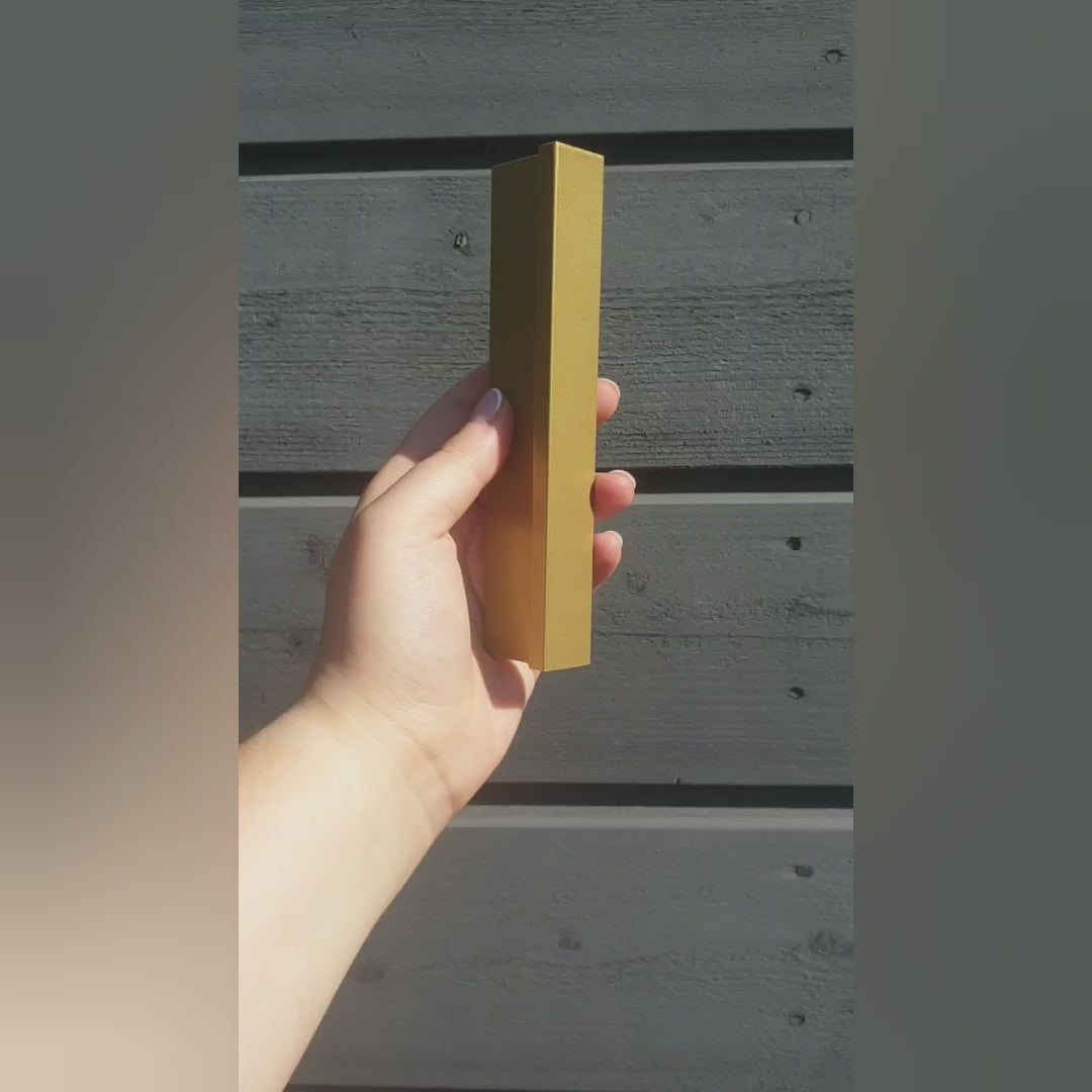 Load video: Slimline - Large Full Length Mirror With Gold Frame (80x135cm)