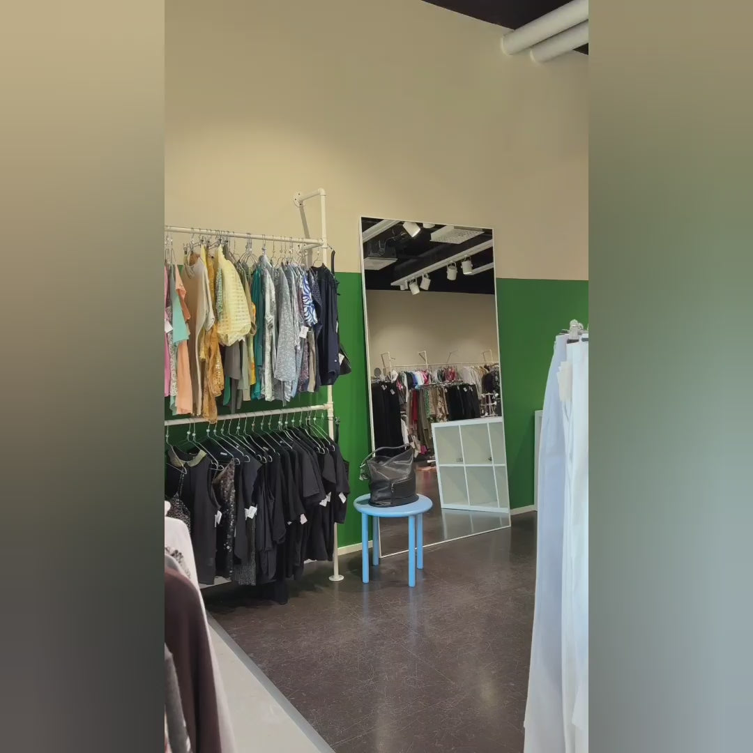 Load video: Slimline - Extra Large Full Length Mirror With White Frame (130x220cm)