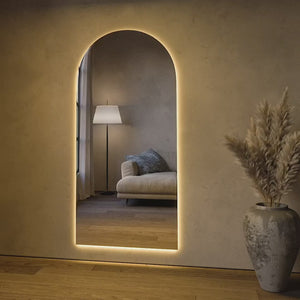 Arch Mirror with RGBW Lights