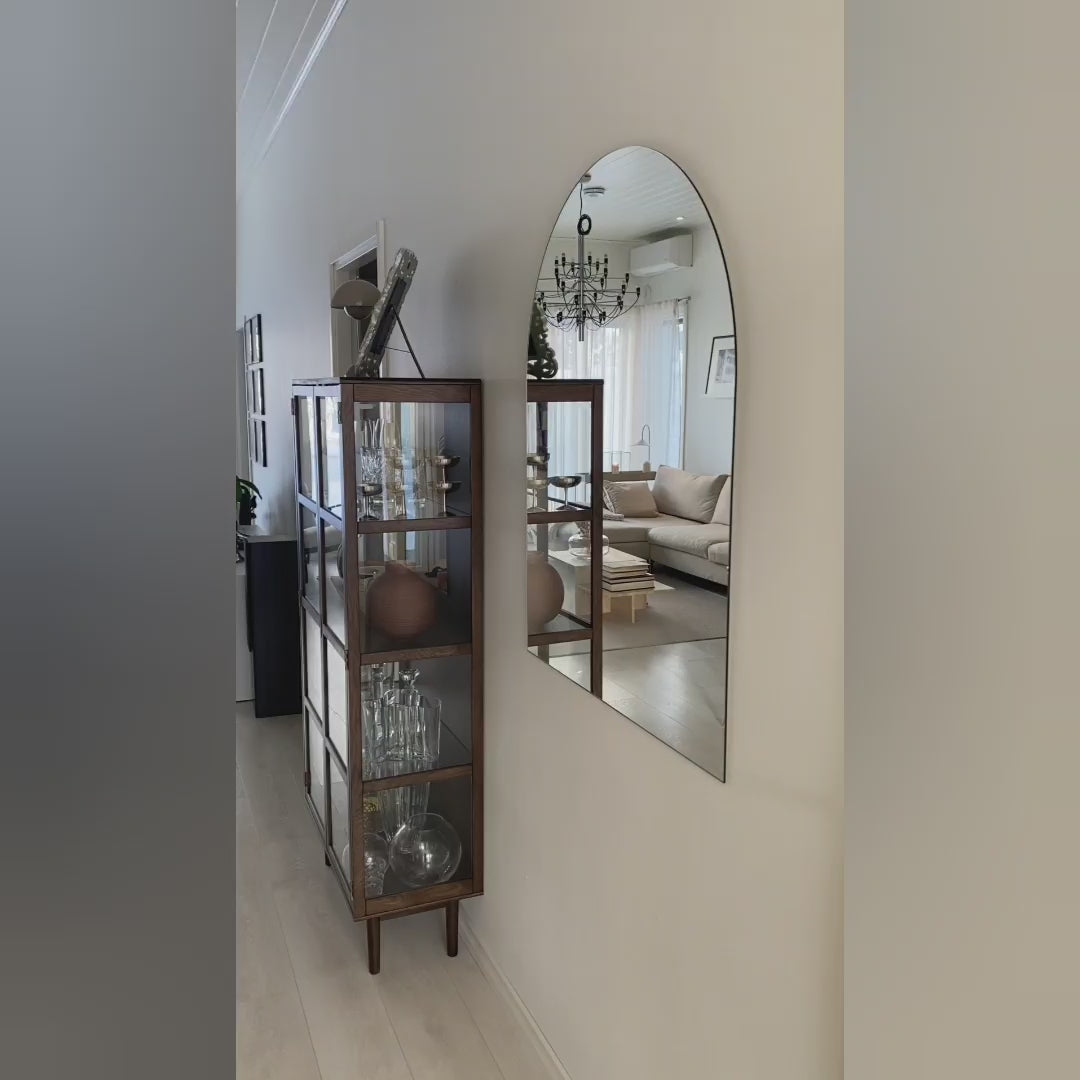 Load video: Kaari - Modern Arch mirror (80x100 cm)