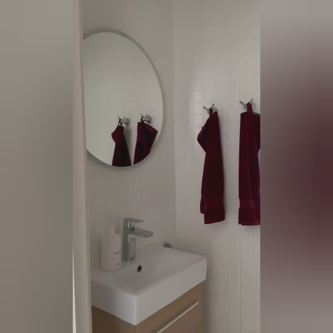 Load video: Full Lux Round LED Mirror (120cm)