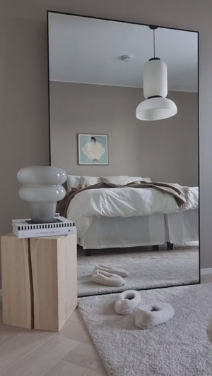 Aitta - Extra Large Full Length Mirror With Black Frame (110x210cm)
