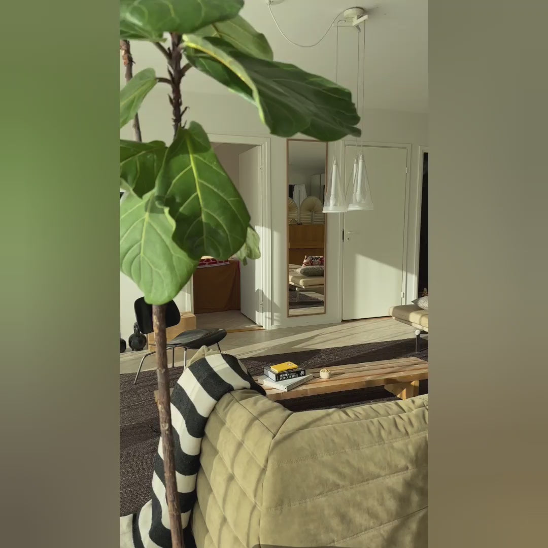 Load video: Slimline - Full Length Mirror with Thermally Modified Alder Frame (50x200cm)