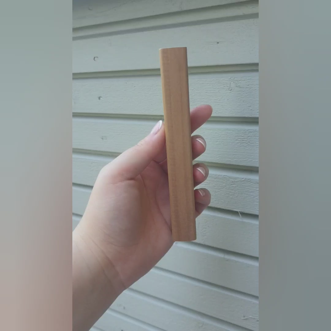 Load video: Slimline - Small Wall Mirror with Thermally Modified Alder Frame (50x50cm)