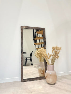 Spiegel mit Holzrahmen M (50x200cm)