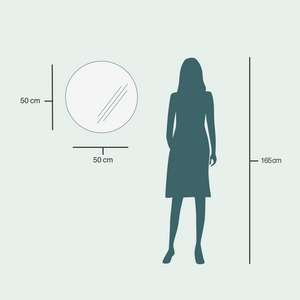 Stone wall mirror with LED lights (50x50 cm)