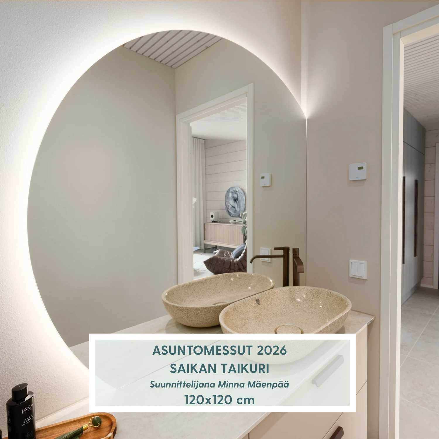 Edge Mirror With LED Lights (90x90 cm)